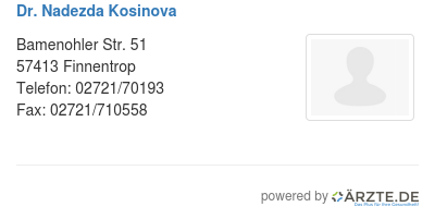Dr nadezda kosinova