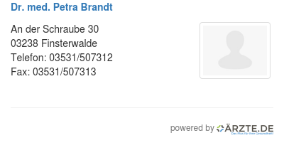 Dr med petra brandt