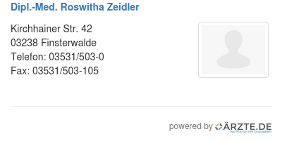 Dipl med roswitha zeidler