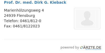 Prof dr med dirk g kieback