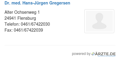 Dr med hans juergen gregersen