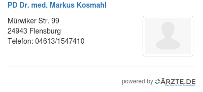 Pd dr med markus kosmahl 450159