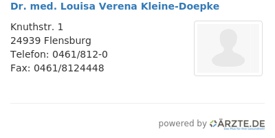 Dr med louisa verena kleine doepke