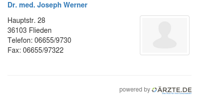 Dr med joseph werner
