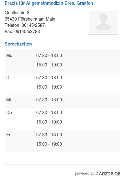 Praxis fuer allgemeinmedizin dres graafen