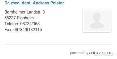 Dr med dent andreas pelster