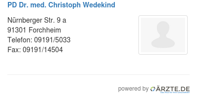 Pd dr med christoph wedekind