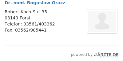 Dr med boguslaw gracz