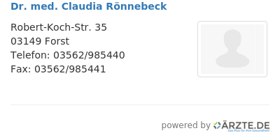 Dr med claudia roennebeck