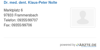 Dr med dent klaus peter nolte
