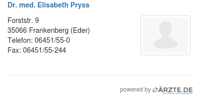 Dr med elisabeth pryss