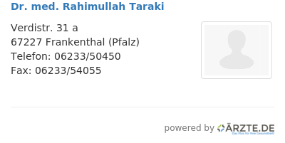 Dr med rahimullah taraki