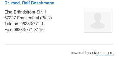 Dr med ralf beschmann