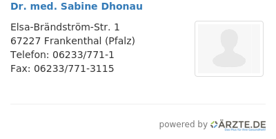 Dr med sabine dhonau 571159