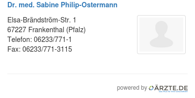 Dr med sabine philip ostermann