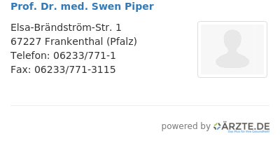 Prof dr med swen piper