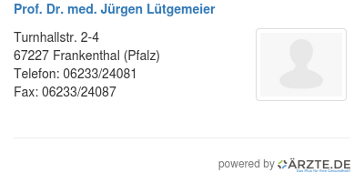 Prof dr med juergen luetgemeier