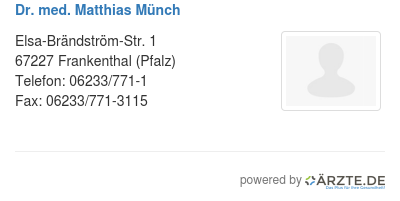 Dr med matthias muench