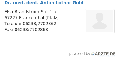 Dr med dent anton lothar gold 487274