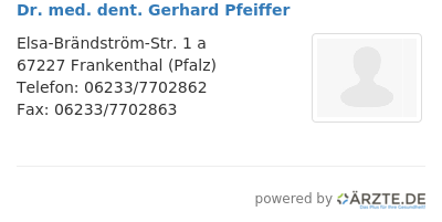 Dr med dent gerhard pfeiffer 487237