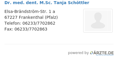 Dr med dent m sc tanja schoettler