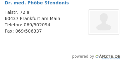 Dr med phoebe sfendonis