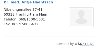 Dr med antje haentzsch