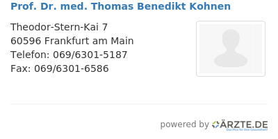 Prof dr med thomas benedikt kohnen