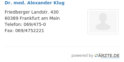 Dr med alexander klug 645650
