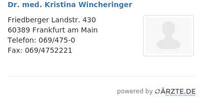 Dr med kristina wincheringer