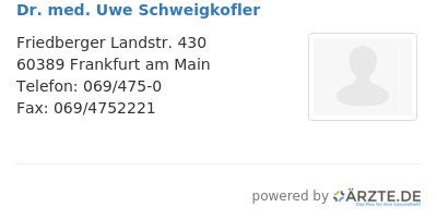 Dr med uwe schweigkofler