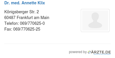 Dr med annette klix