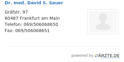 Dr med david s sauer