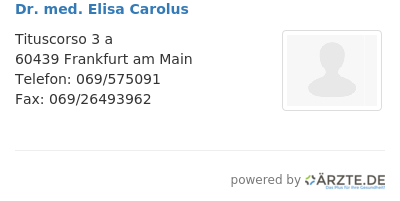 Dr med elisa carolus