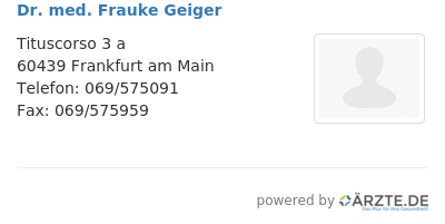 Dr med frauke geiger