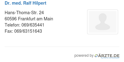 Dr med ralf hilpert