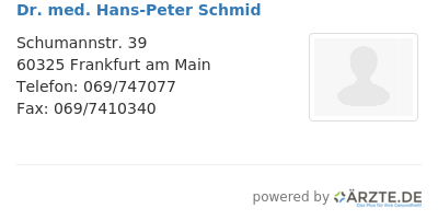 Dr med hans peter schmid