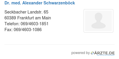 Dr med alexander schwarzenboeck