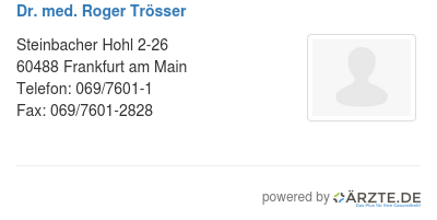 Dr med roger troesser
