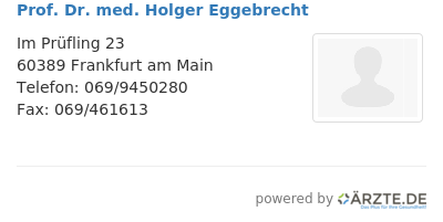Prof dr med holger eggebrecht