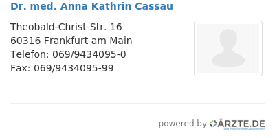 Dr med anna kathrin cassau