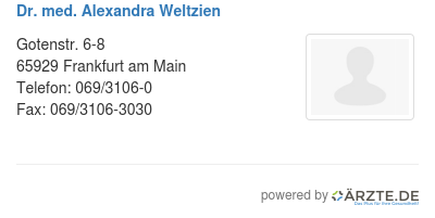 Dr med alexandra weltzien