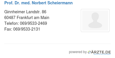 Prof dr med norbert scheiermann