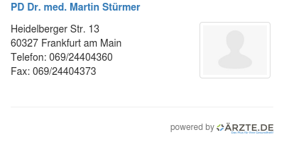 Pd dr med martin stuermer