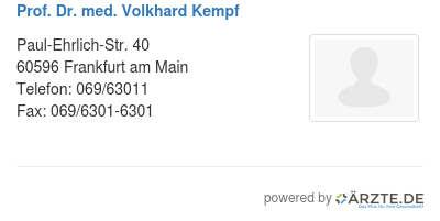 Prof dr med volkhard kempf
