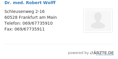 Dr med robert wolff