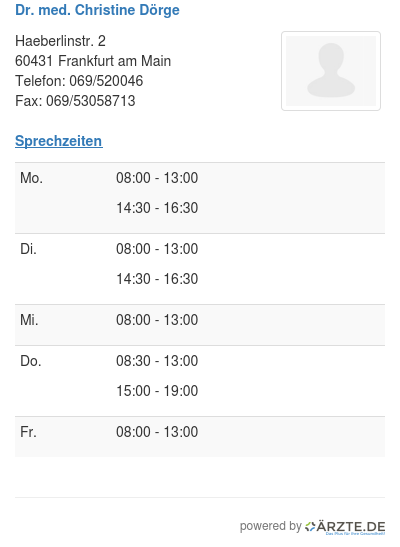 Dr med christine doerge