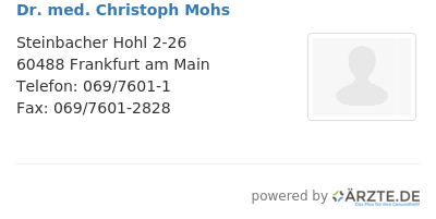 Dr med christoph mohs