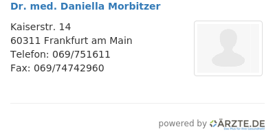 Dr med daniella morbitzer