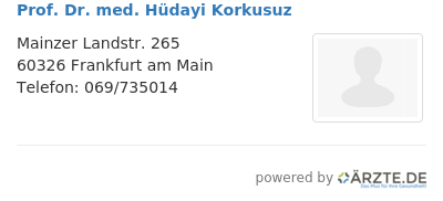 Prof dr med huedayi korkusuz